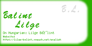 balint lilge business card